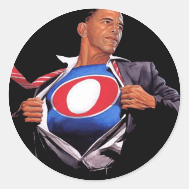 Adesivo Super Obama Sticker (Frente)