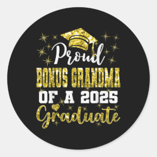 Adesivo Super Orgulhosa Avó Bônus de Graduado de 2025 Grad