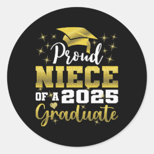 Adesivo Super Orgulhosa sobrinha De Formando Graduado 2025