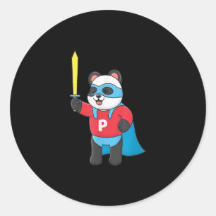 Adesivo Super Panda Bonita Vestindo Uma Máscara E Seguran