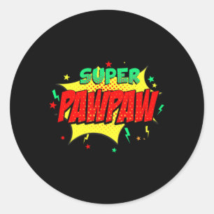 Adesivo Super Pawpaw Comic Themed Style Super Pais