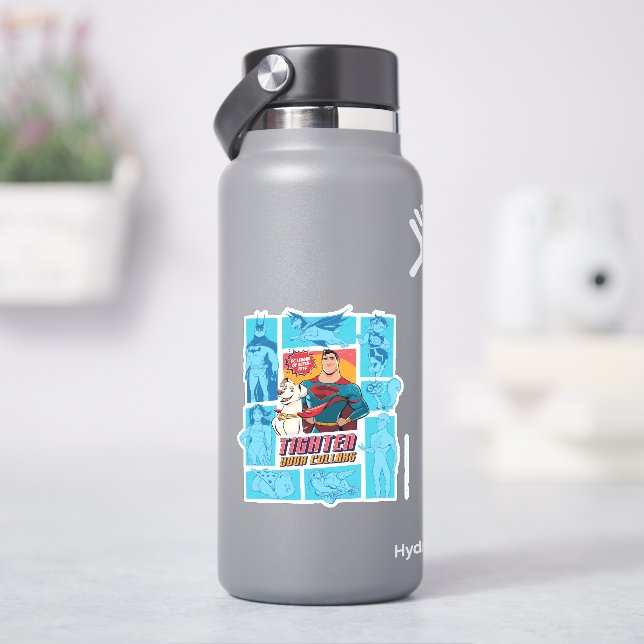 Adesivo Super-Pets & Justice League - Aperte seus colares (HidroFlask)