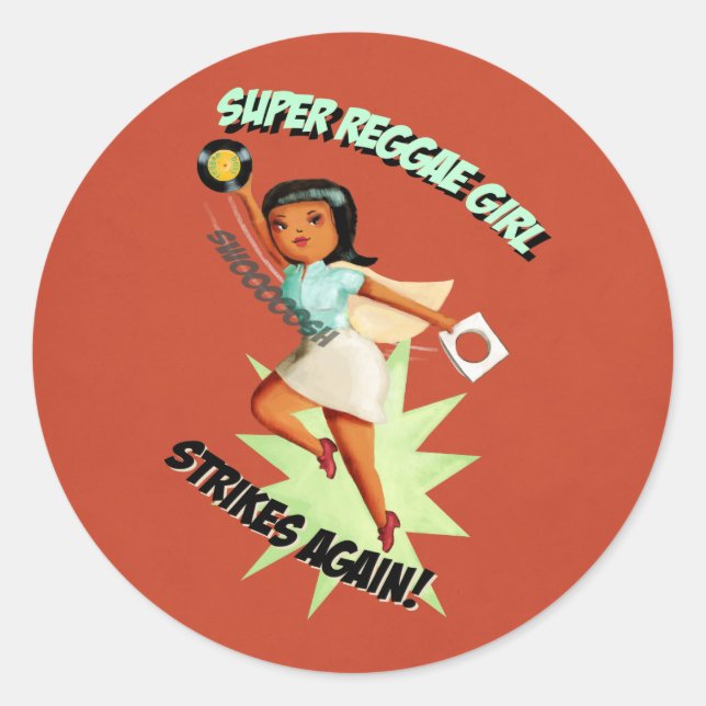 Adesivo Super Reggae Girl (Frente)