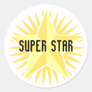 Adesivo Super Star Sticker Dourado