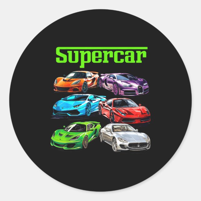 Adesivo Supercar Cool Car Guy Srts Racing Fan Graphic Men  (Frente)