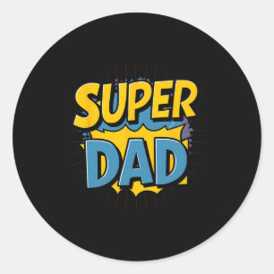Adesivo Superdad Engraçado Design de Super-Herói Pai Fanta