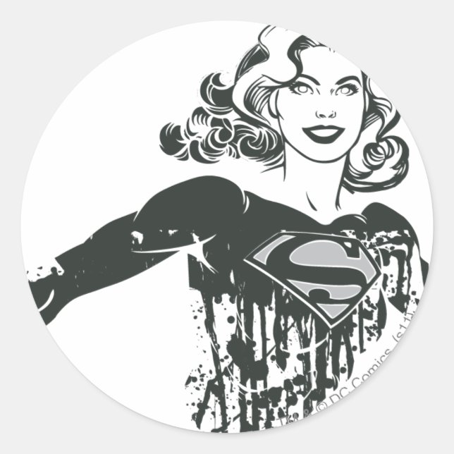 Adesivo Supergirl Black and White Drake 1 (Frente)