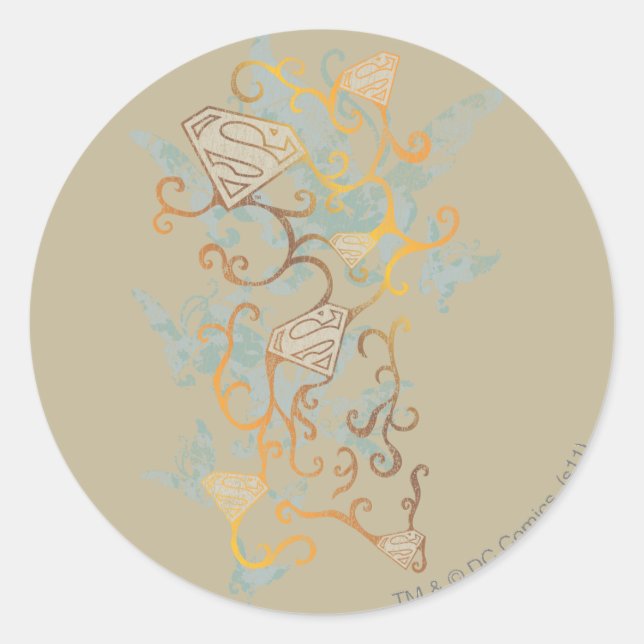 Adesivo Supergirl Dourada e Brown (Frente)