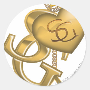 Adesivo Supergirl Dourado Locket