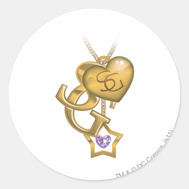 Adesivo Supergirl Dourado Locket (Frente)