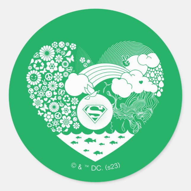 Adesivo Supergirl Floral Peace Hearic (Frente)