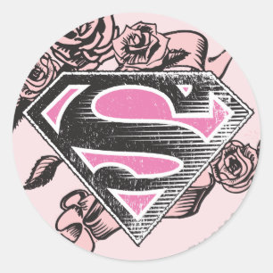 Adesivo Supergirl Logo with Roses