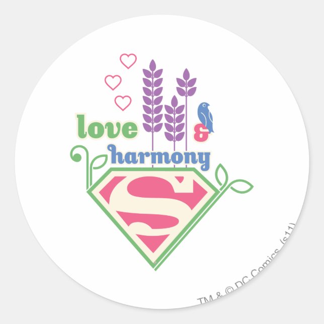 Adesivo Supergirl Love & Harmony (Frente)