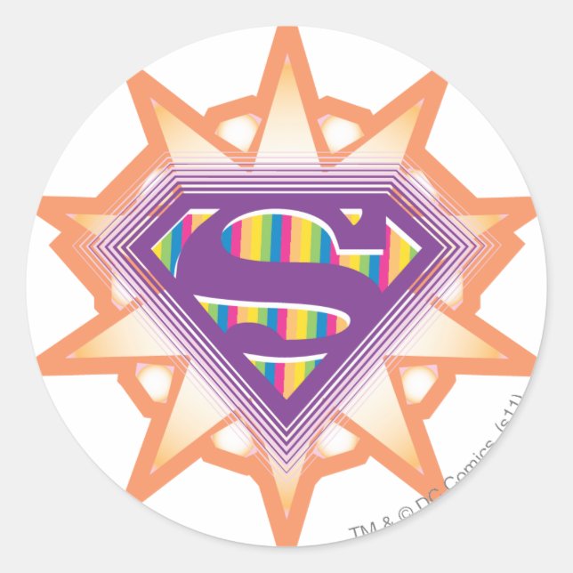 Adesivo Supergirl Orange Starburst (Frente)