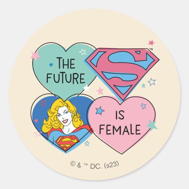 Adesivo Supergirl Out Of This World Retro Graphic (Frente)