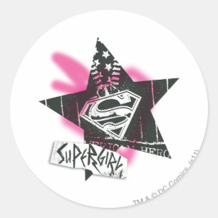 Adesivo Supergirl Pink Spray Paint Star