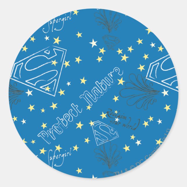 Adesivo Supergirl Protect Nature Pattern (Frente)