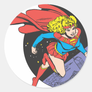 Adesivo Supergirl pula no espaço