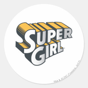 Adesivo Supergirl Silver e Logotipo Laranja