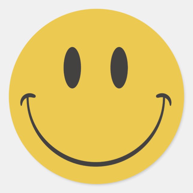 Adesivo Supergrande sorriso feliz cara Emoji (Frente)