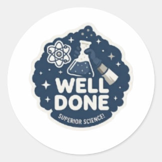 Adesivo Superior Science Well Done Teacher Reward Sticker