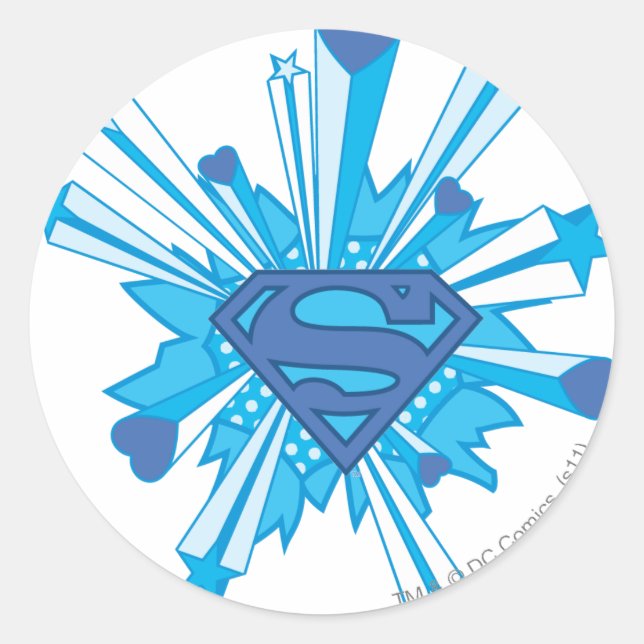 Adesivo Superman Estilizado | Blue Shield Heart Logo (Frente)