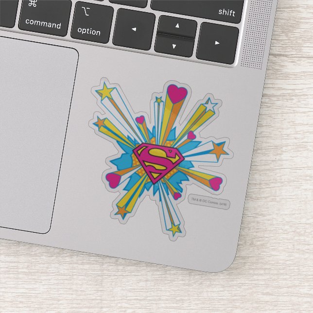 Adesivo Superman Estilizado | Cor-de-rosa com logótipo car (Detalhe)