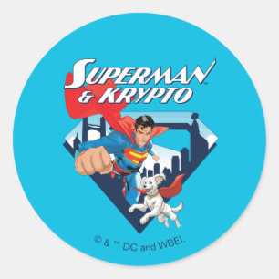 Adesivo Superman & Krypto Soar