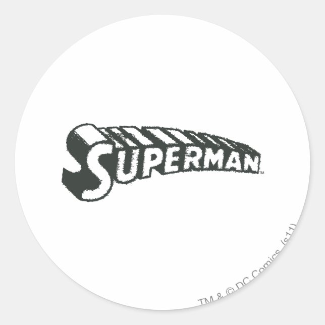 Adesivo Superman | Logotipo Grunge (Frente)