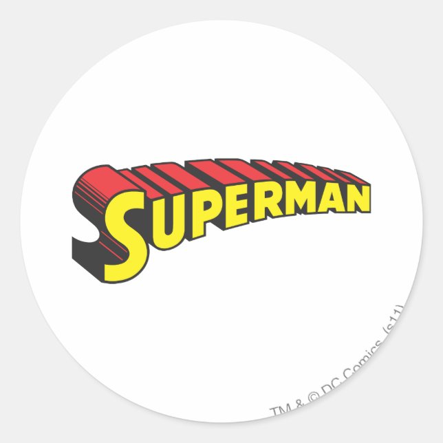 Adesivo Superman | Logotipo vermelho amarelo (Frente)