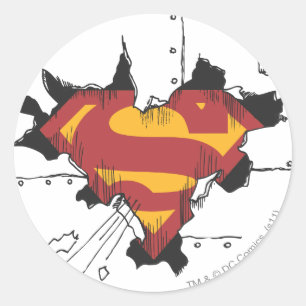 Adesivo Superman S-Shield   Broken Metal Logo