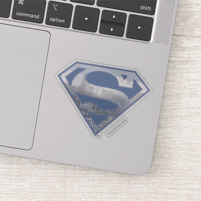 Adesivo Superman S-Shield | Logotipo azul claro (Detalhe)