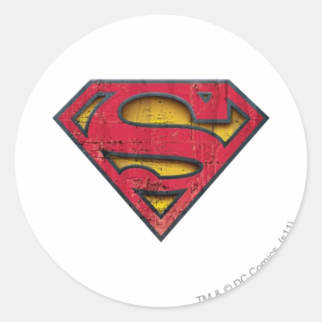 Adesivo Superman S-Shield | Logotipo em relevo (Frente)