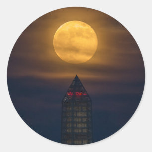 Adesivo Supermoon sobre o monumento de Washington