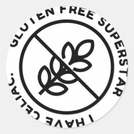 Adesivo Superstar Livre De Glúten - Tenho Rótulos Celiac B