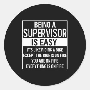 Adesivo Supervisor Divertido Frase de Design_ Ser um Super