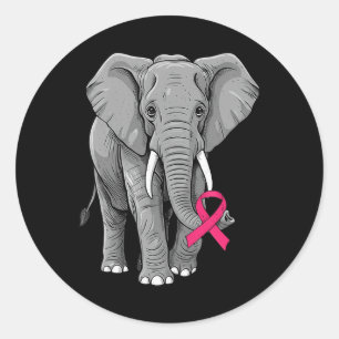 Adesivo Supo de Consciência do Cancer de Fita Rosa-Elefant