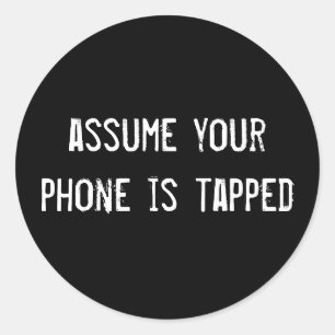 Adesivo suponha que seu telefone esteja grampeado