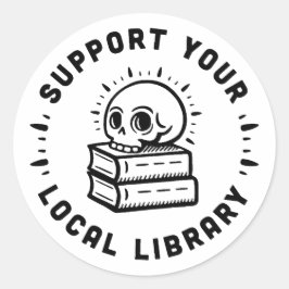Adesivo Suportar a biblioteca local