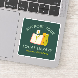 Adesivo Suportar a Biblioteca Local Personalizada