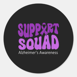 Adesivo Suportar Alzheimerheimer De Fita Roxa Esquadrão
