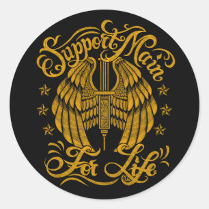 Adesivo Suportar Asas Amarelas Grunge Principais