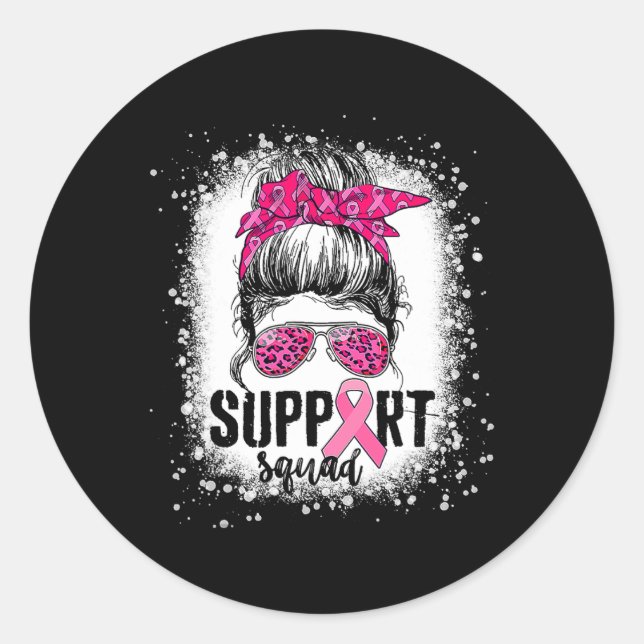 Adesivo Suportar Cancer da Mama do Guerreiro Rosa-Rosa-Tro (Frente)