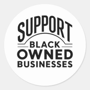 Adesivo Suportar empresas proprietárias de negros