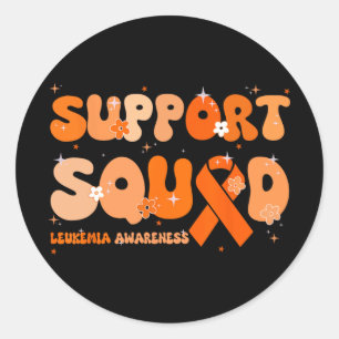 Adesivo Suportar Leucemia Laranja Esquadrão Cancer Sanguín