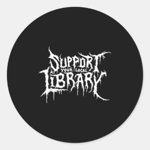 Adesivo Suportar o Design de Bookworm de Horror da Bibliot