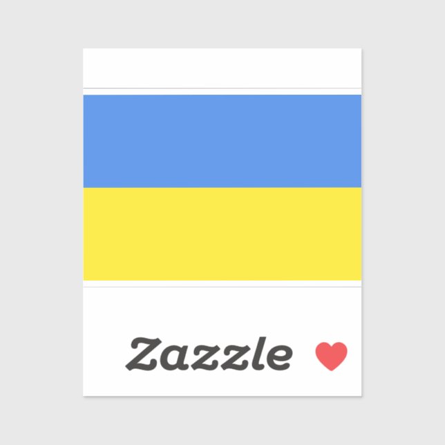 Adesivo Suportar o Indicador Ucraniano do Ucrânia Sticker (Folha)