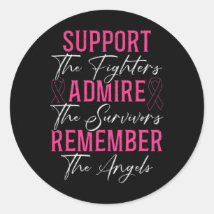 Adesivo Suportar O Mês de consciência do câncer de mama De