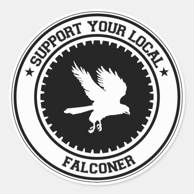 Adesivo Suportar seu Falconer local (Frente)