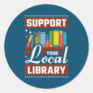 Adesivo Suportar seu worm de biblioteca local